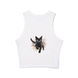 Black Cat Watercolor Racerback Tank Top Tank Top - Blululi