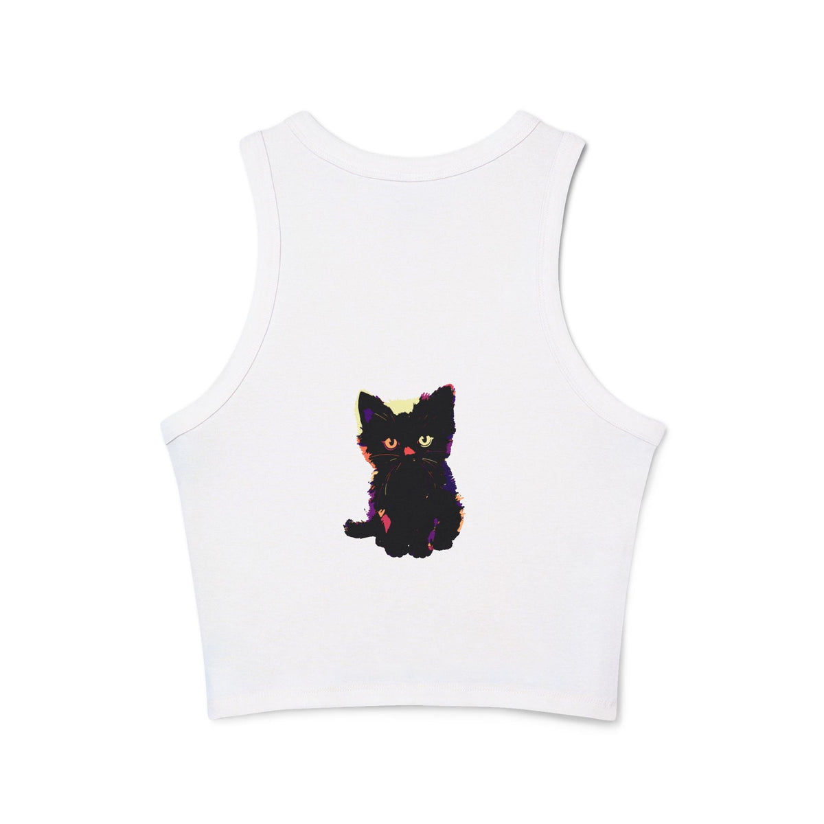 Black Cat Watercolor Racerback Tank Top Tank Top - Blululi