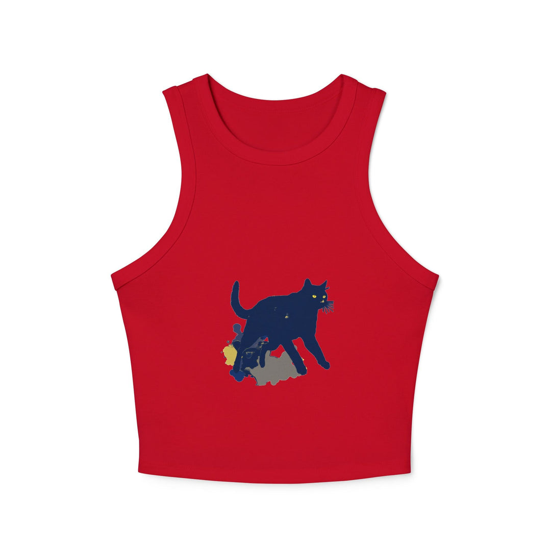 Black Cat Watercolor Racerback Tank Top Tank Top - Blululi