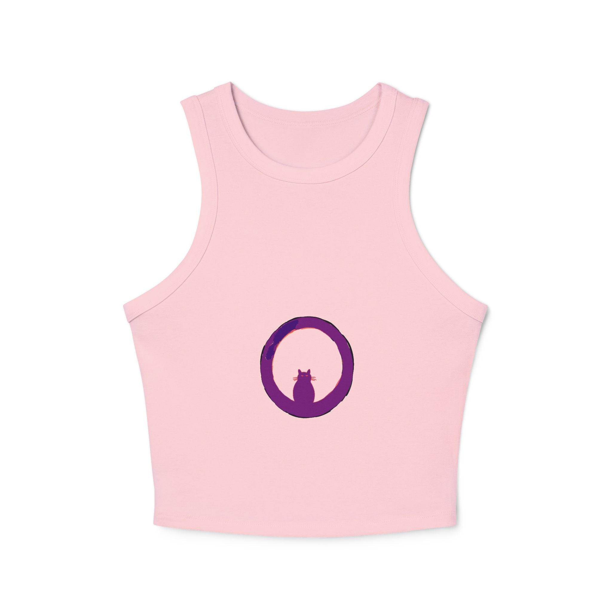 Black Cat Watercolor Racerback Tank Top Tank Top - Blululi