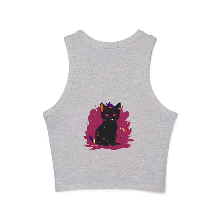 Black Cat Watercolor Racerback Tank Top Tank Top - Blululi