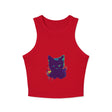 Black Cat Watercolor Racerback Tank Top Tank Top - Blululi