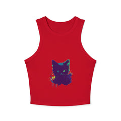 Black Cat Watercolor Racerback Tank Top Tank Top - Blululi