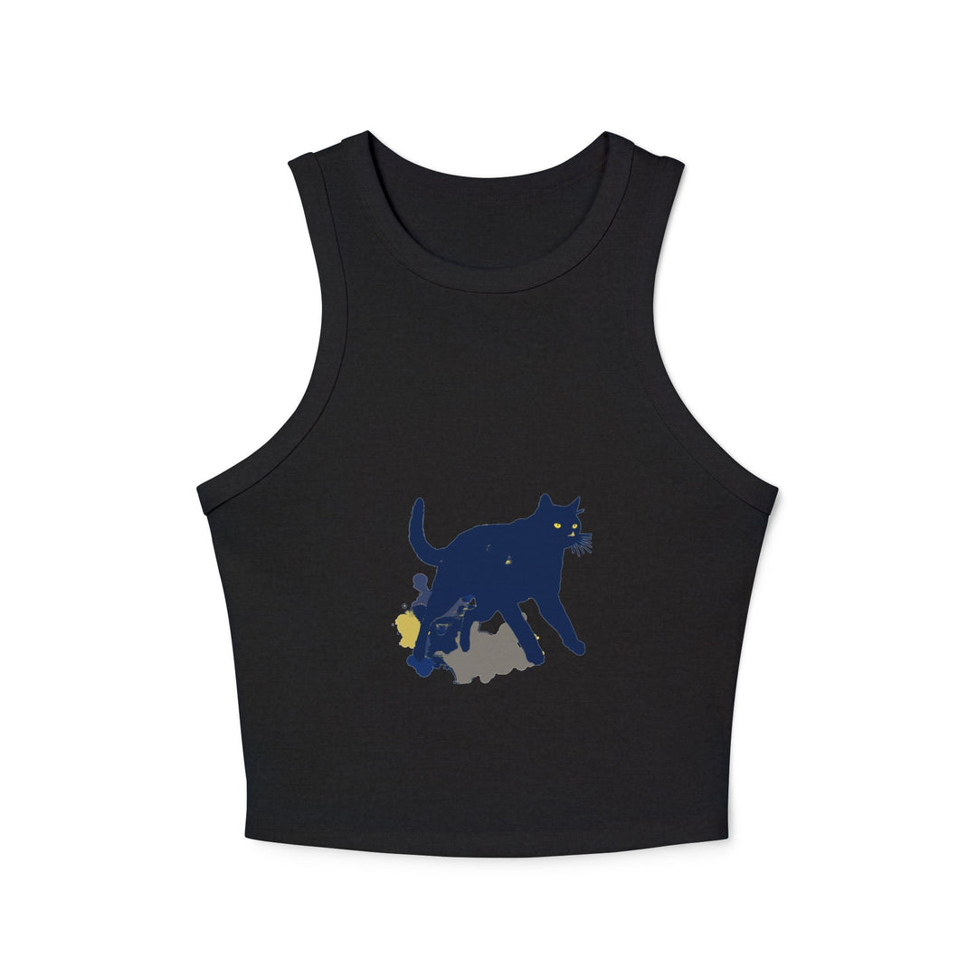 Black Cat Watercolor Racerback Tank Top Tank Top - Blululi