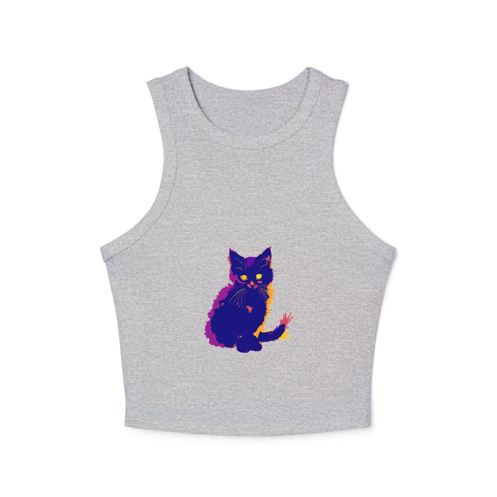 Black Cat Watercolor Racerback Tank Top Tank Top - Blululi