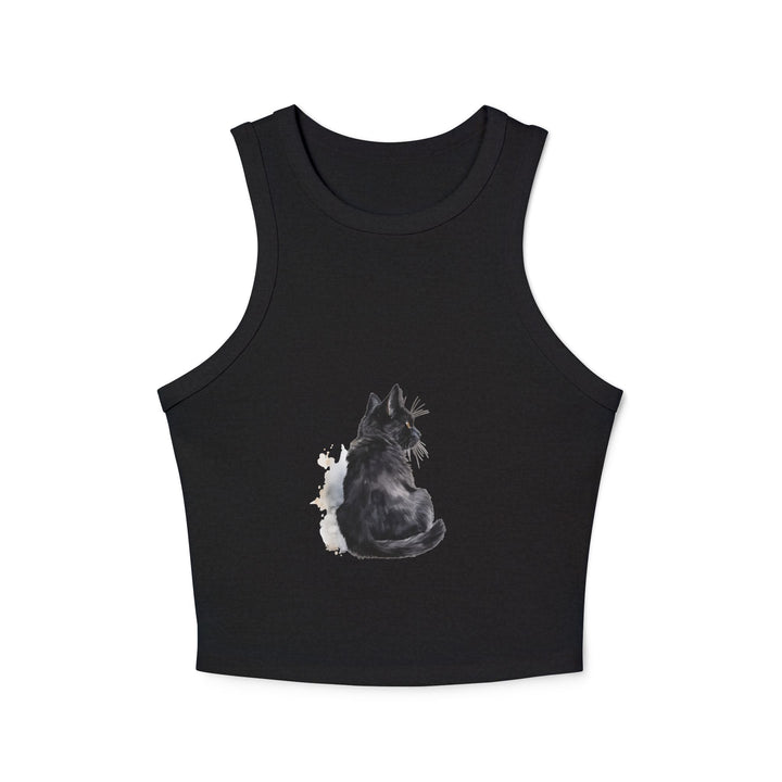 Black Cat Watercolor Racerback Tank Top Tank Top - Blululi