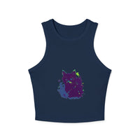 Black Cat Watercolor Racerback Tank Top Tank Top - Blululi