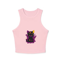 Black Cat Watercolor Racerback Tank Top Tank Top - Blululi