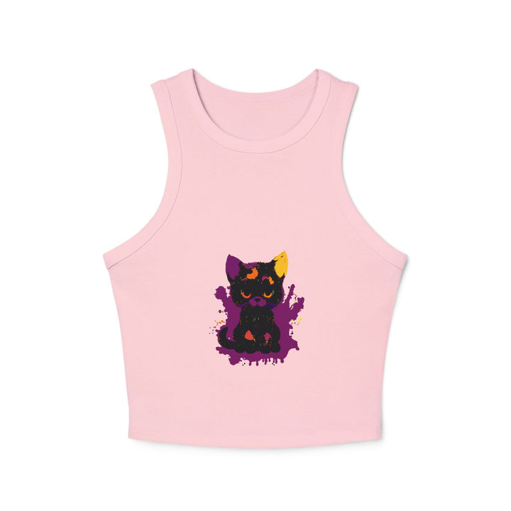 Black Cat Watercolor Racerback Tank Top Tank Top - Blululi