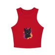 Black Cat Watercolor Racerback Tank Top Tank Top - Blululi