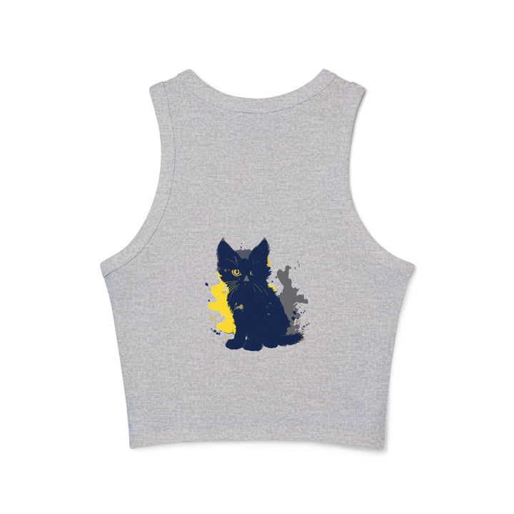 Black Cat Watercolor Racerback Tank Top Tank Top - Blululi