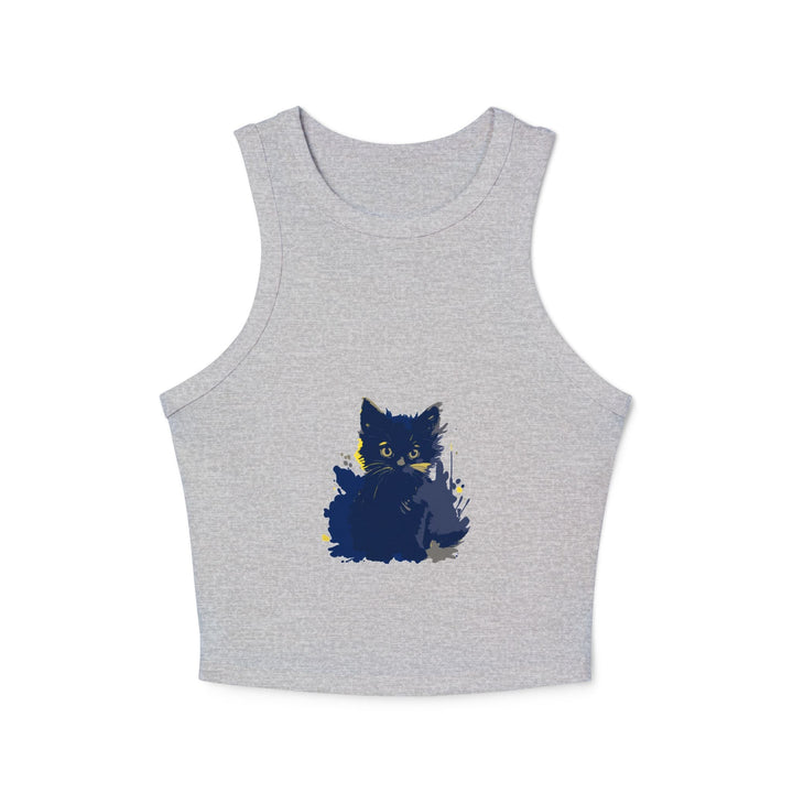 Black Cat Watercolor Racerback Tank Top Tank Top - Blululi