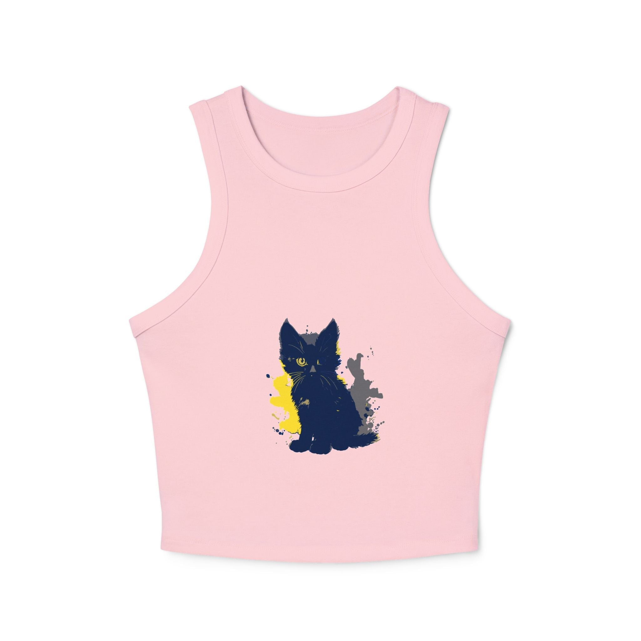 Black Cat Watercolor Racerback Tank Top Tank Top - Blululi