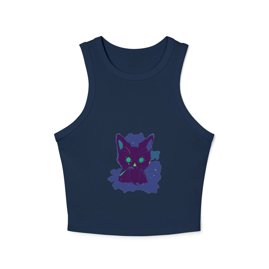 Black Cat Watercolor Racerback Tank Top Tank Top - Blululi