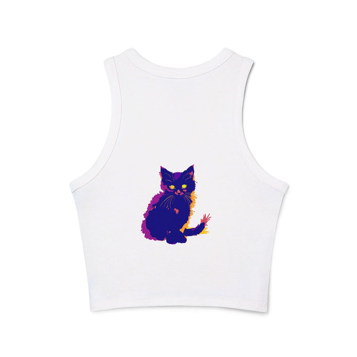 Black Cat Watercolor Racerback Tank Top Tank Top - Blululi