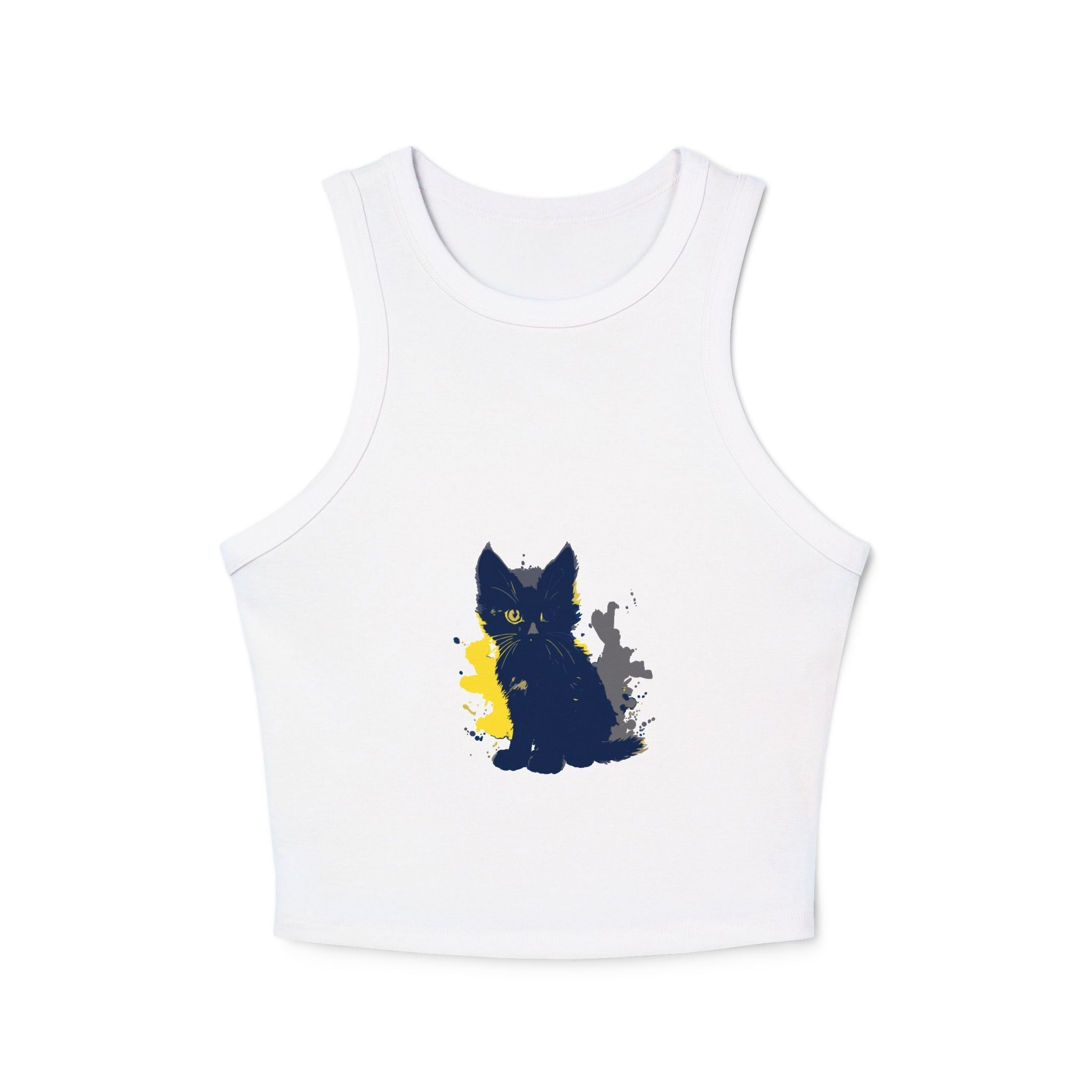 Black Cat Watercolor Racerback Tank Top Tank Top - Blululi