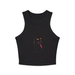 Black Cat Watercolor Racerback Tank Top Tank Top - Blululi