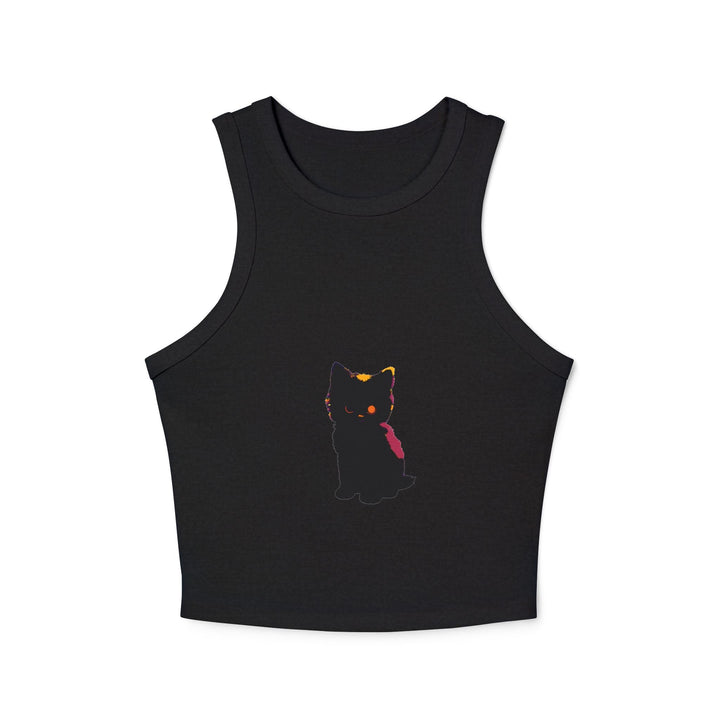 Black Cat Watercolor Racerback Tank Top Tank Top - Blululi