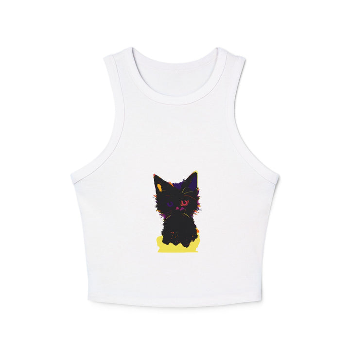 Black Cat Watercolor Racerback Tank Top Tank Top - Blululi