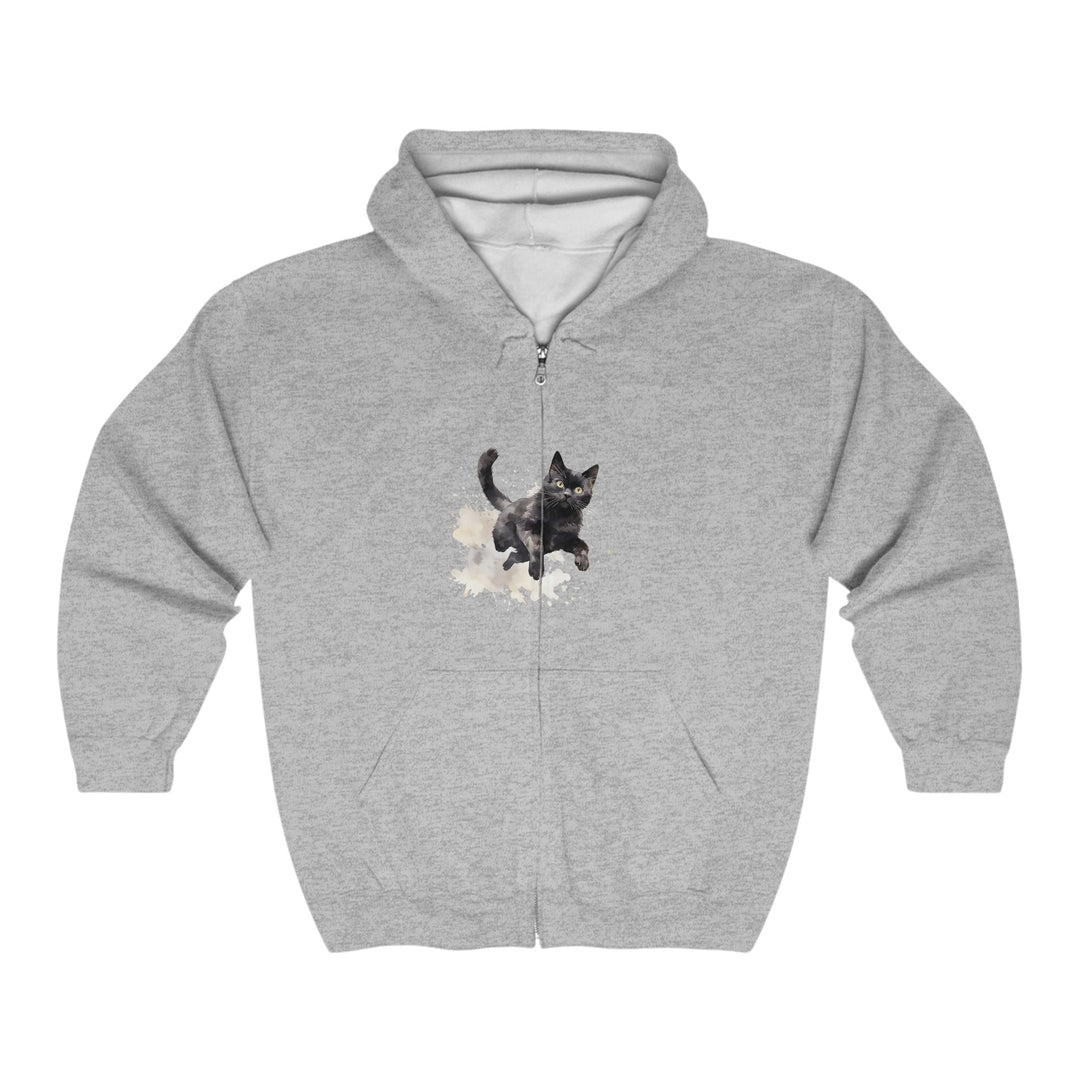 Black Cat Watercolor Splash Hoodie Hoodie - Blululi