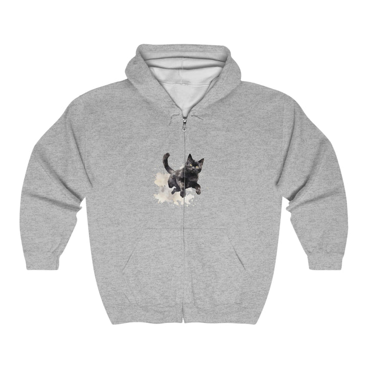 Black Cat Watercolor Splash Hoodie Hoodie - Blululi