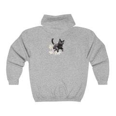 Black Cat Watercolor Splash Hoodie Hoodie - Blululi