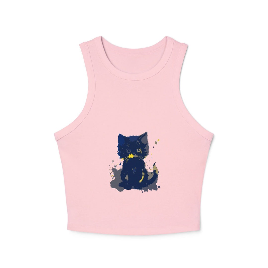 Black Cat Watercolor Tank Top - Ukrainian Colors Tank Top - Blululi