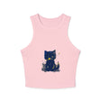 Black Cat Watercolor Tank Top - Ukrainian Colors Tank Top - Blululi