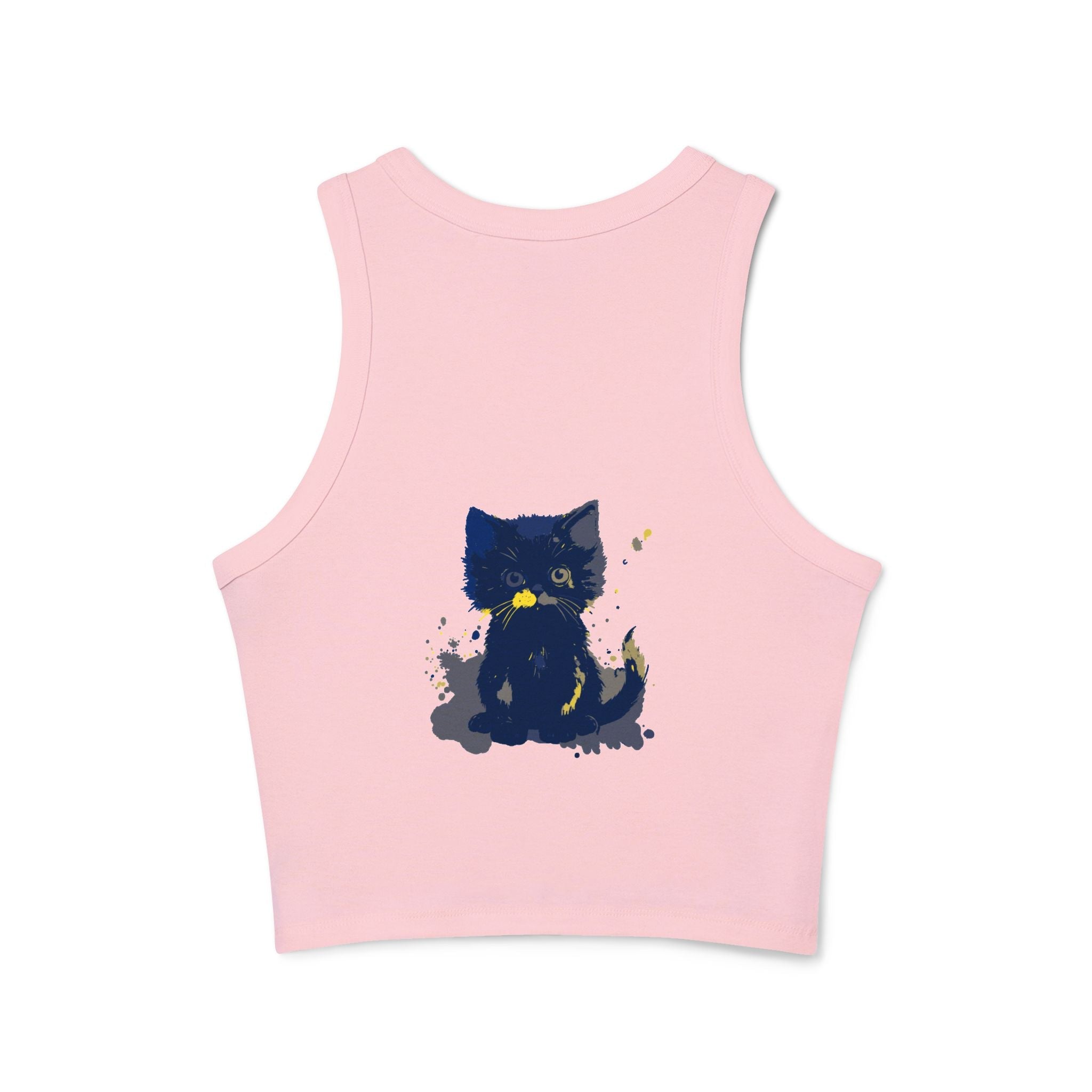 Black Cat Watercolor Tank Top - Ukrainian Colors Tank Top - Blululi