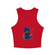 Black Cat Watercolor Tank Top - Ukrainian Colors Tank Top - Blululi