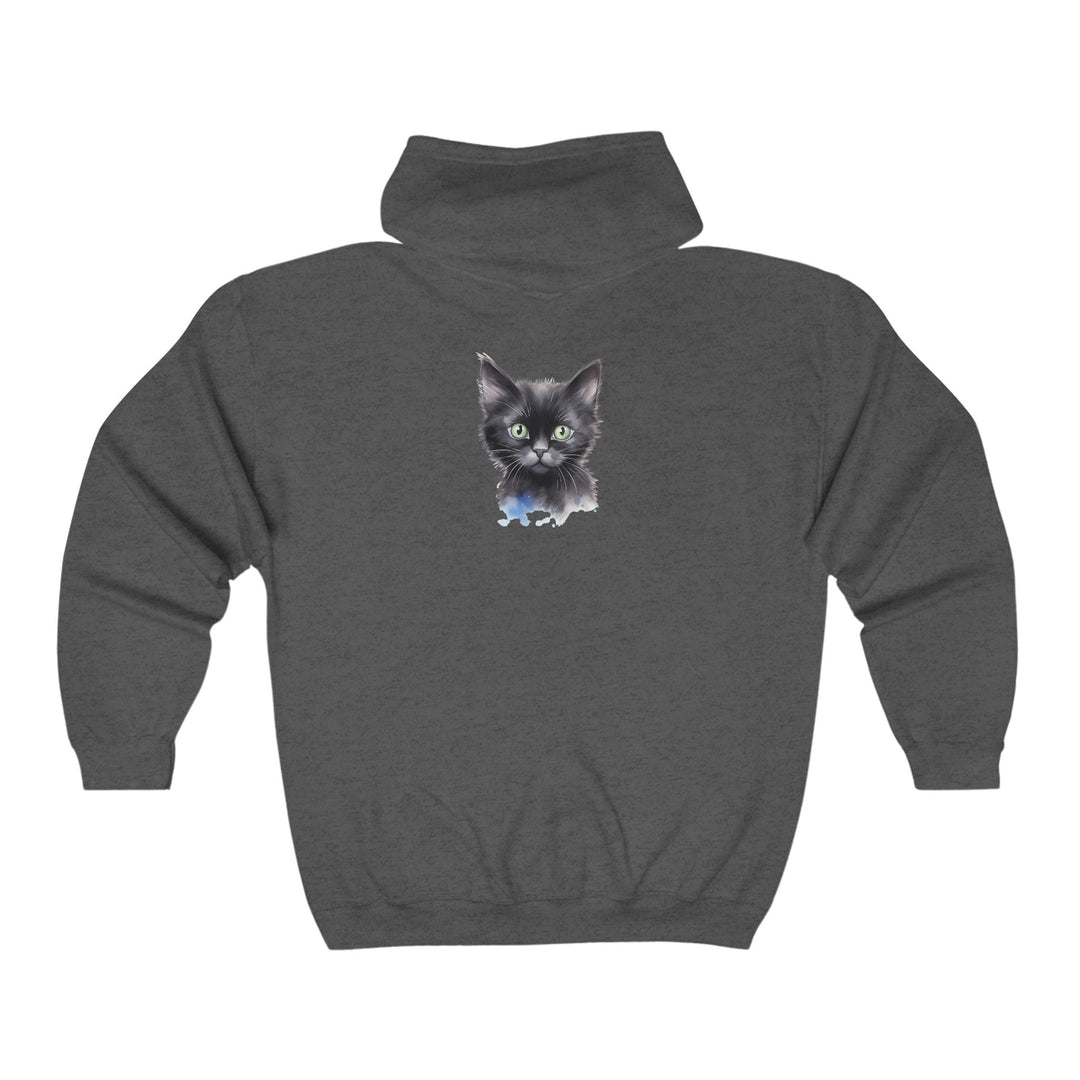 Black Cat with Green Eyes Hoodie Hoodie - Blululi