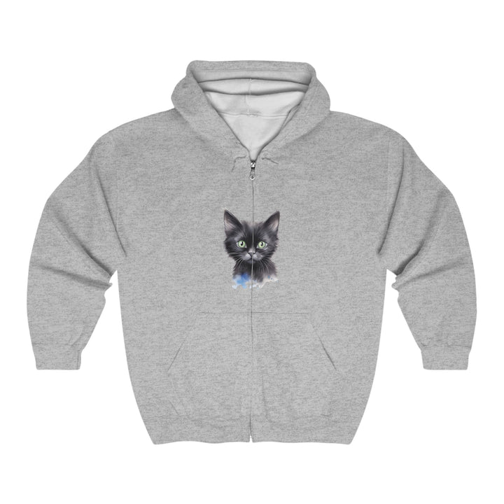 Black Cat with Green Eyes Hoodie Hoodie - Blululi