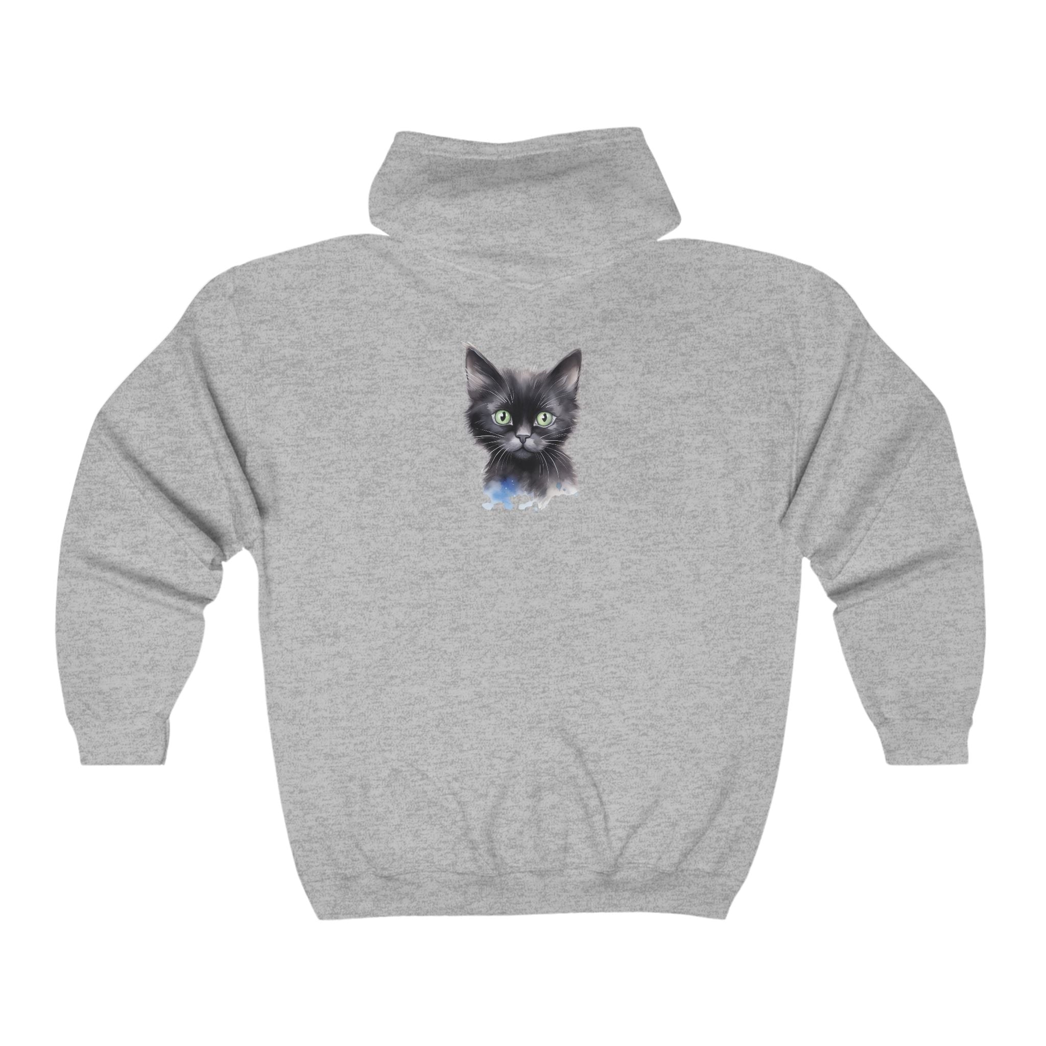 Black Cat with Green Eyes Hoodie Hoodie - Blululi