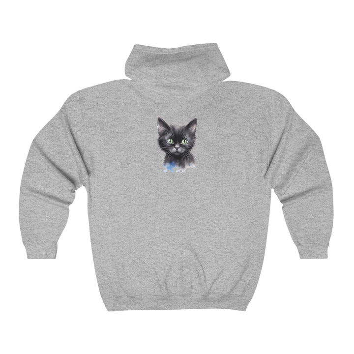 Black Cat with Green Eyes Hoodie Hoodie - Blululi