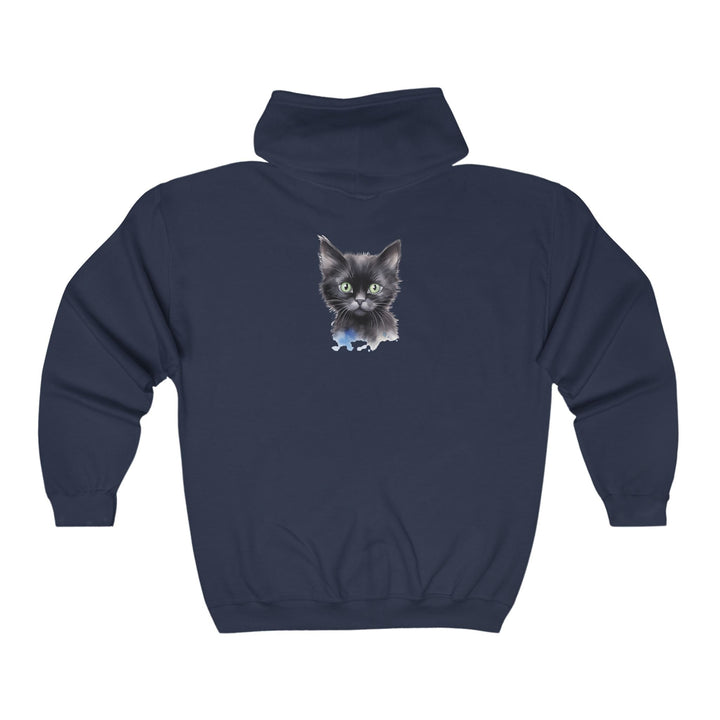 Black Cat with Green Eyes Hoodie Hoodie - Blululi