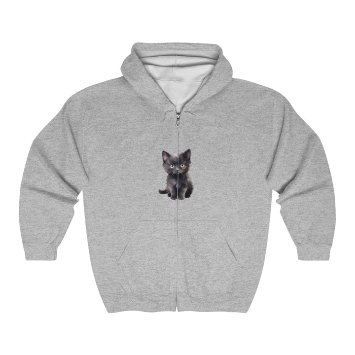 Black Kitten Hoodie - Cute Cat Lover Apparel Hoodie - Blululi