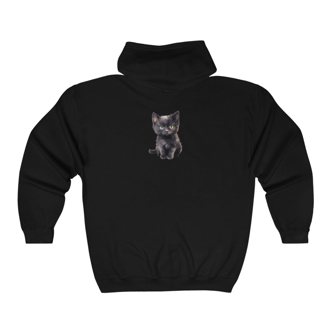 Black Kitten Hoodie - Cute Cat Lover Apparel Hoodie - Blululi