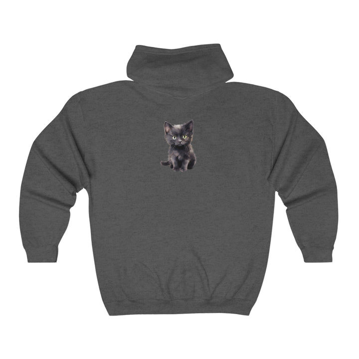 Black Kitten Hoodie - Cute Cat Lover Apparel Hoodie - Blululi