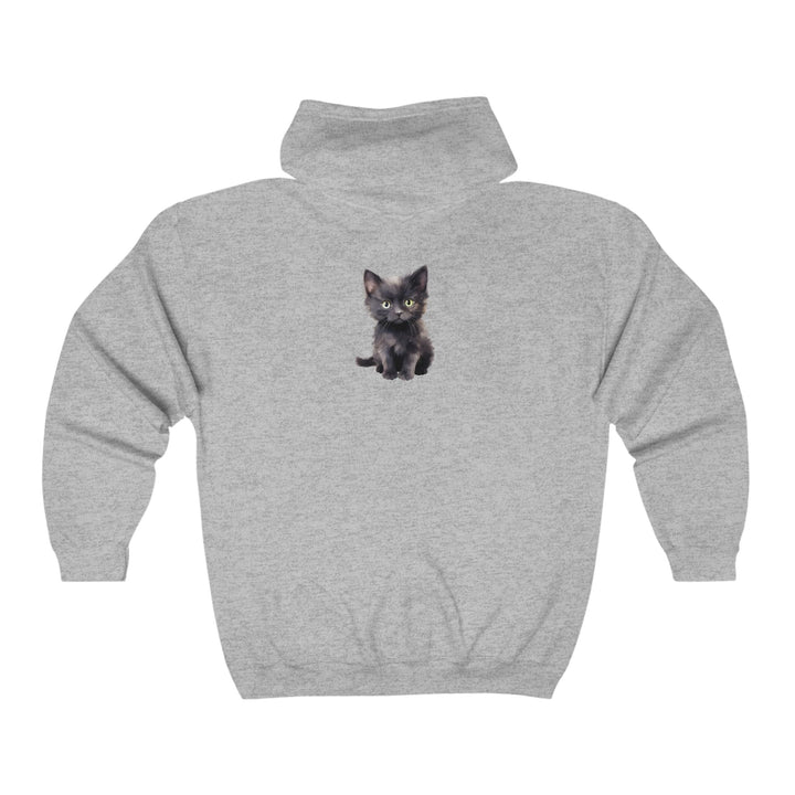 Black Kitten Hoodie - Cute Cat Lover Apparel Hoodie - Blululi