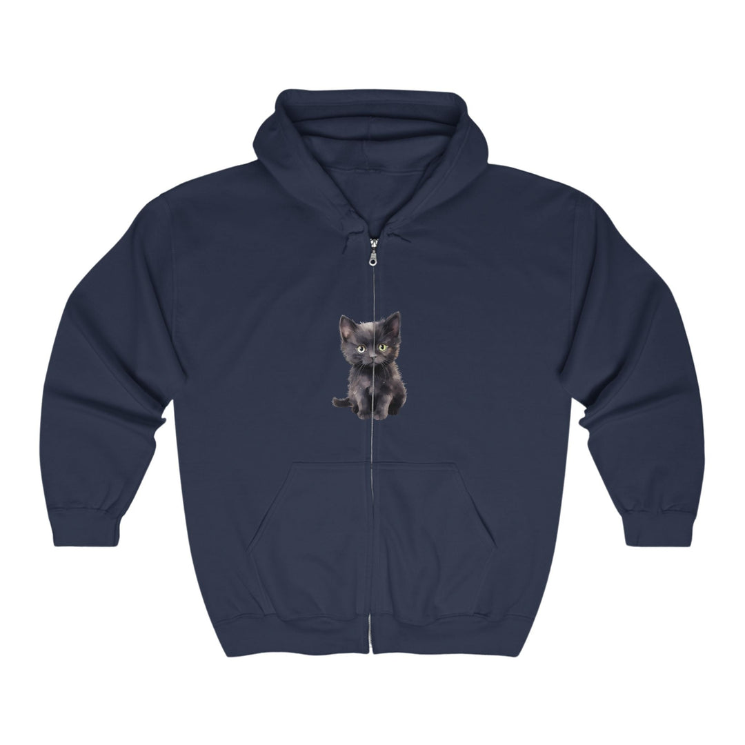 Black Kitten Hoodie - Cute Cat Lover Apparel Hoodie - Blululi