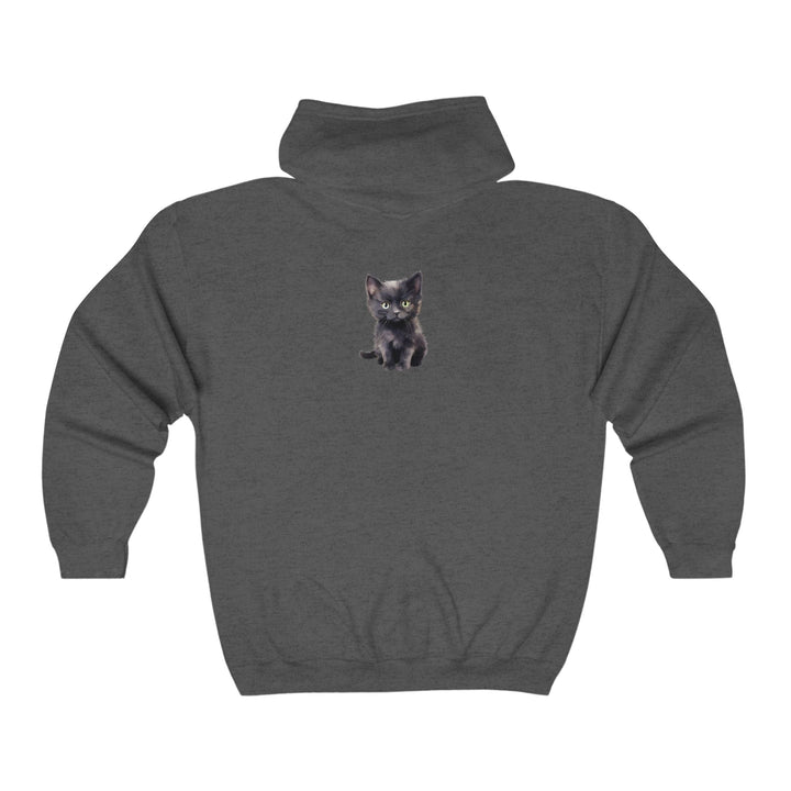 Black Kitten Hoodie - Cute Cat Lover Design Hoodie - Blululi