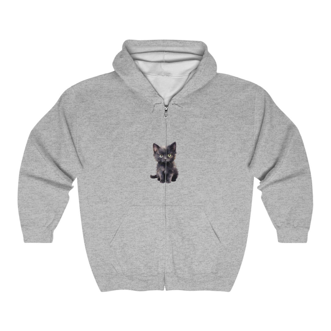 Black Kitten Hoodie - Cute Cat Lover Design Hoodie - Blululi