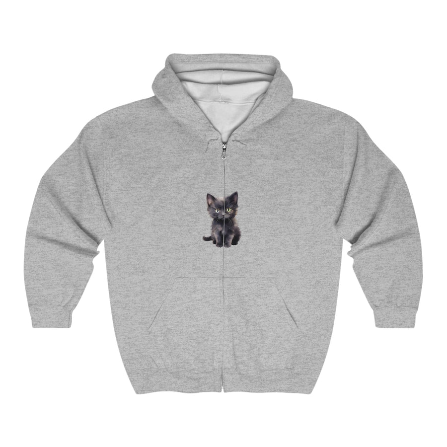 Black Kitten Hoodie - Cute Cat Lover Design Hoodie - Blululi