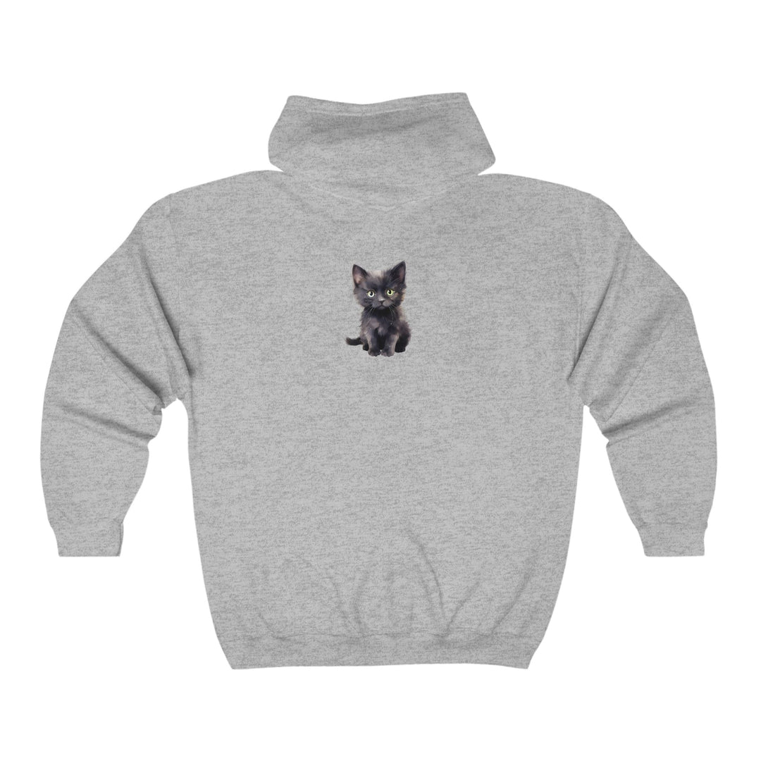 Black Kitten Hoodie - Cute Cat Lover Design Hoodie - Blululi