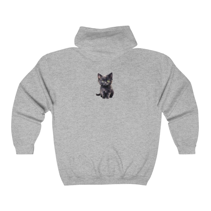 Black Kitten Hoodie - Cute Cat Lover Design Hoodie - Blululi