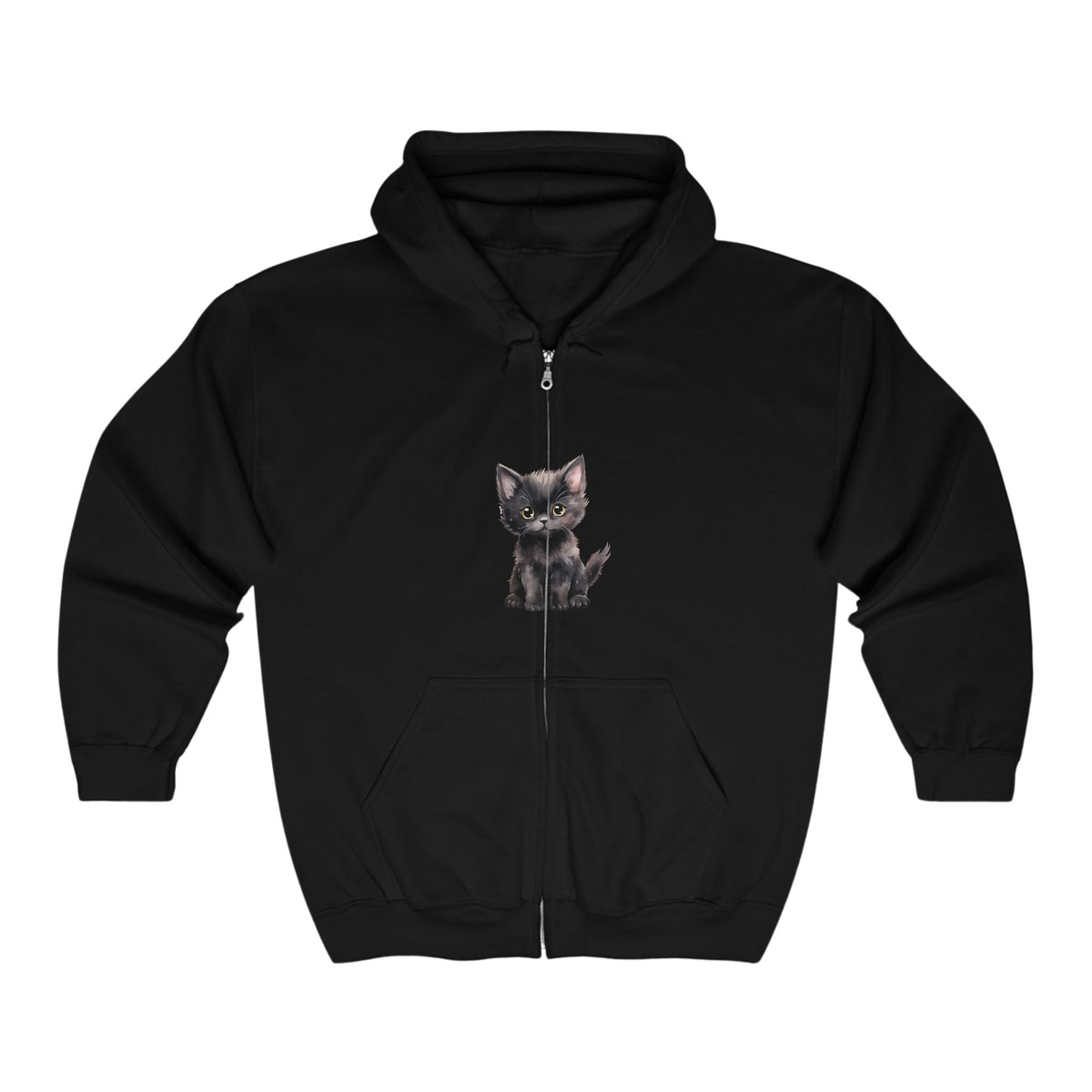 Black Kitten Hoodie - Cute Cat Lover Gift Hoodie - Blululi