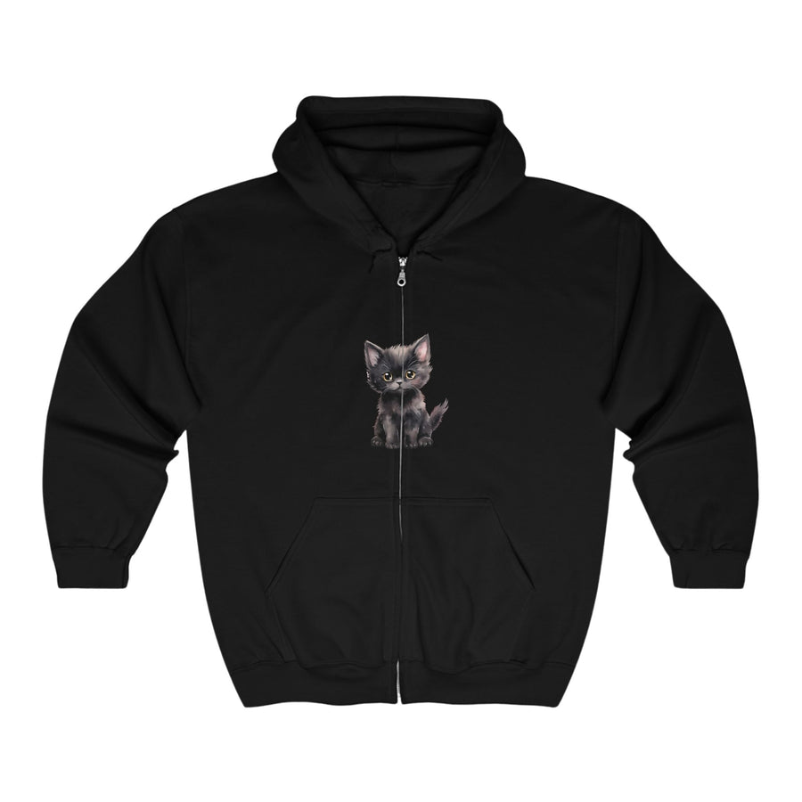 Black Kitten Hoodie - Cute Cat Lover Gift Hoodie - Blululi