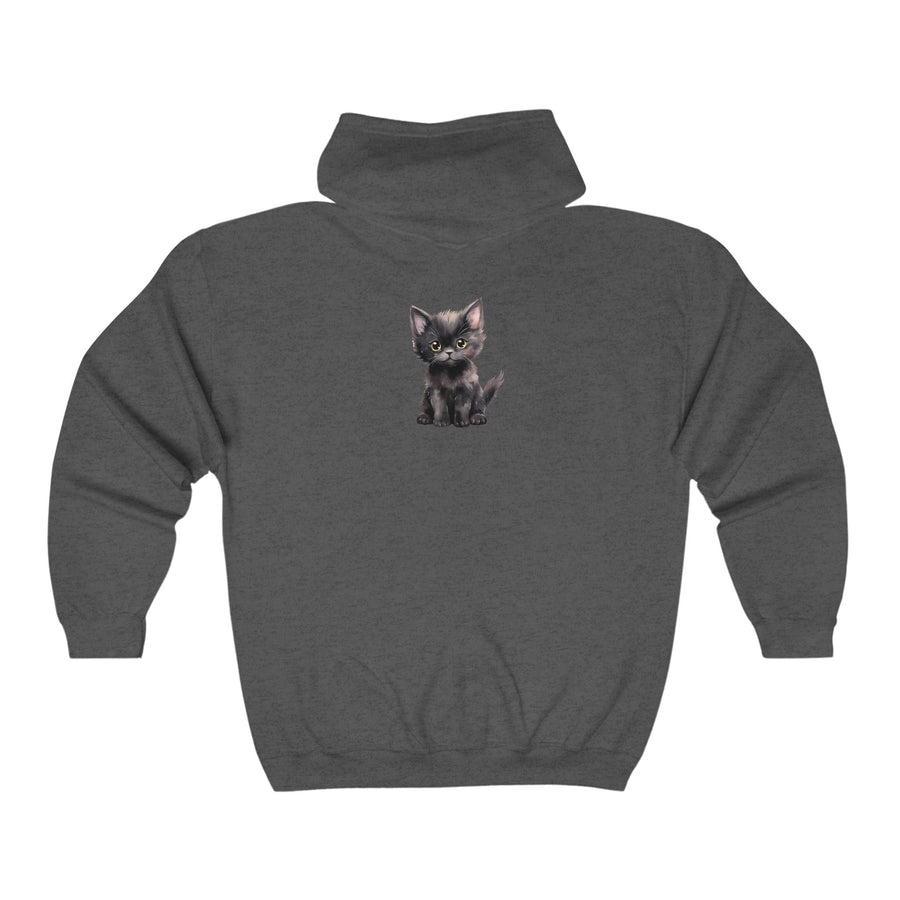Black Kitten Hoodie - Cute Cat Lover Gift Hoodie - Blululi