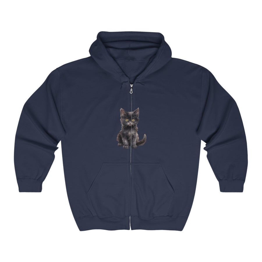 Black Kitten Hoodie - Cute & Cozy Hoodie - Blululi