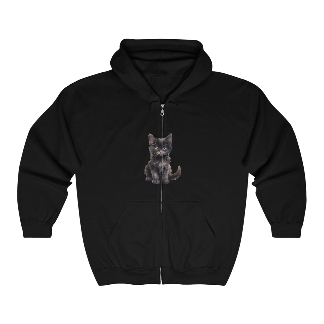 Black Kitten Hoodie - Cute & Cozy Hoodie - Blululi